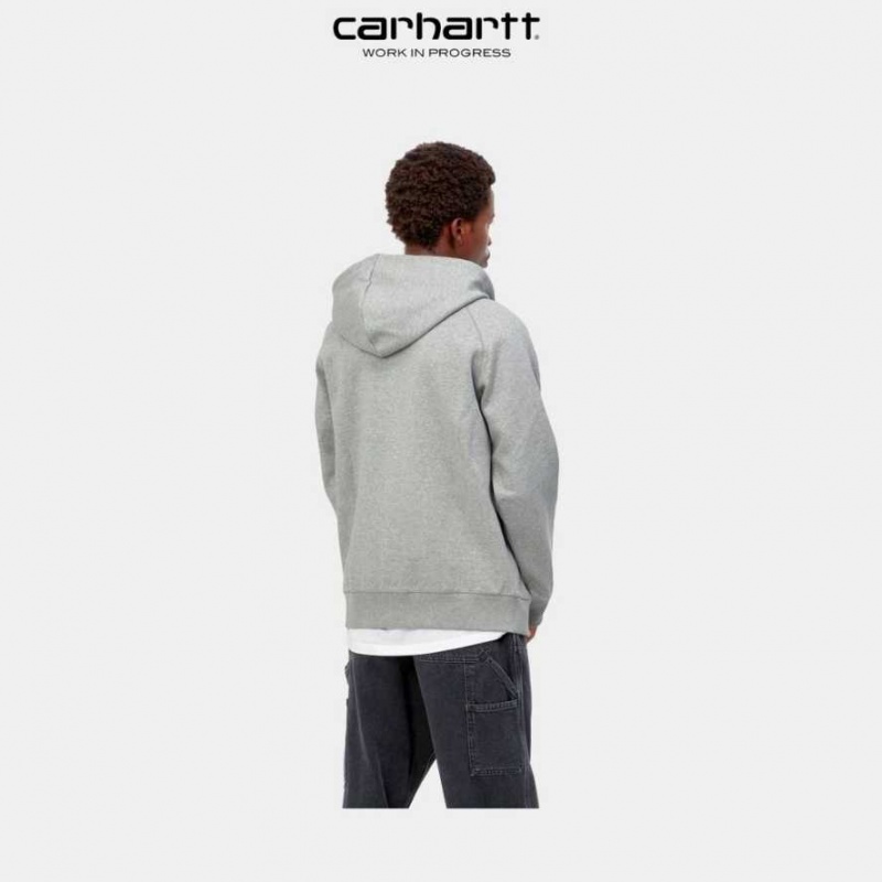 Carhartt Wip Hooded Chase Jacket Grey Heather | TH0000055