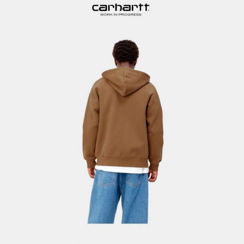 Carhartt Wip Hooded Chase Jacket Hamilton Brown | TH0000054