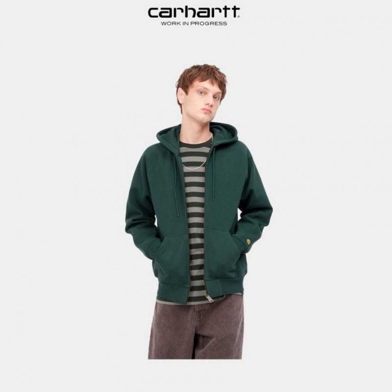 Carhartt Wip Hooded Chase Jacket Juniper | TH0000053