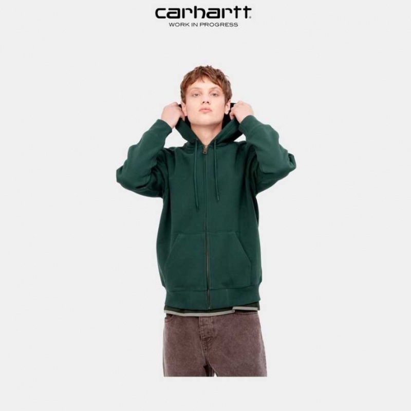 Carhartt Wip Hooded Chase Jacket Juniper | TH0000053