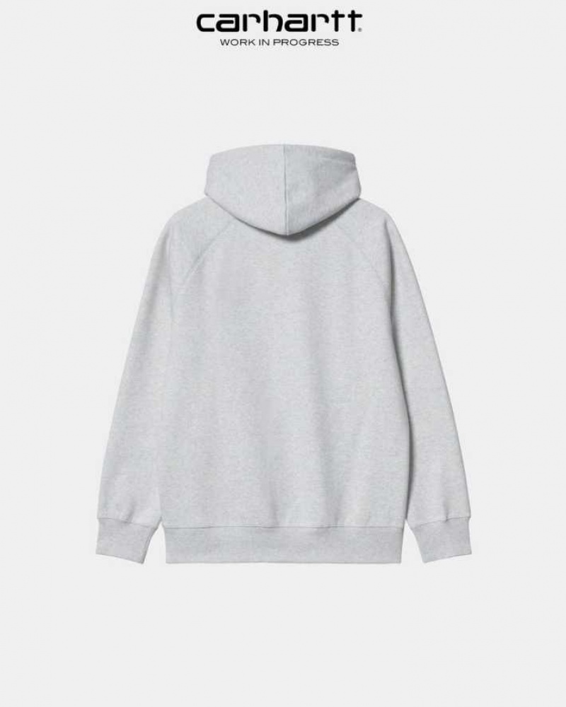 Carhartt Wip Hooded Chase Sweatshirt Ash Heather | TH0000300