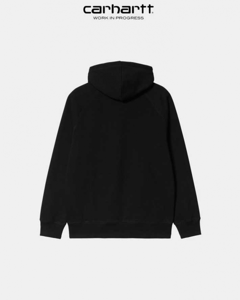 Carhartt Wip Hooded Chase Sweatshirt Black | TH0000304