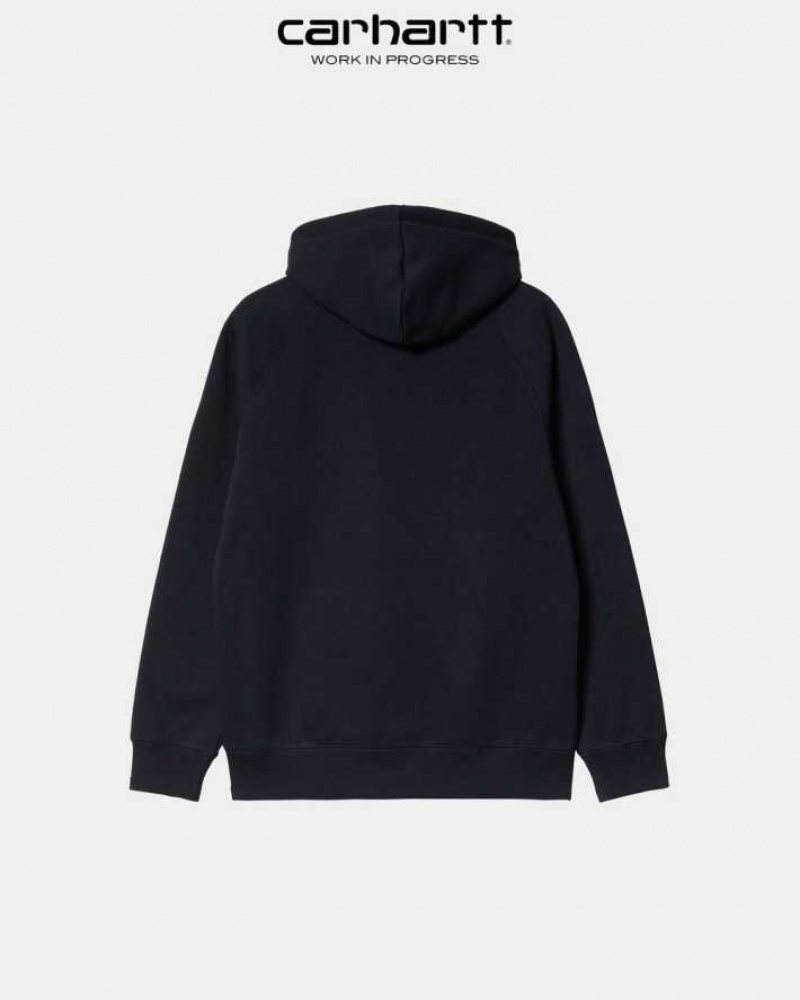 Carhartt Wip Hooded Chase Sweatshirt Dark Navy | TH0000301