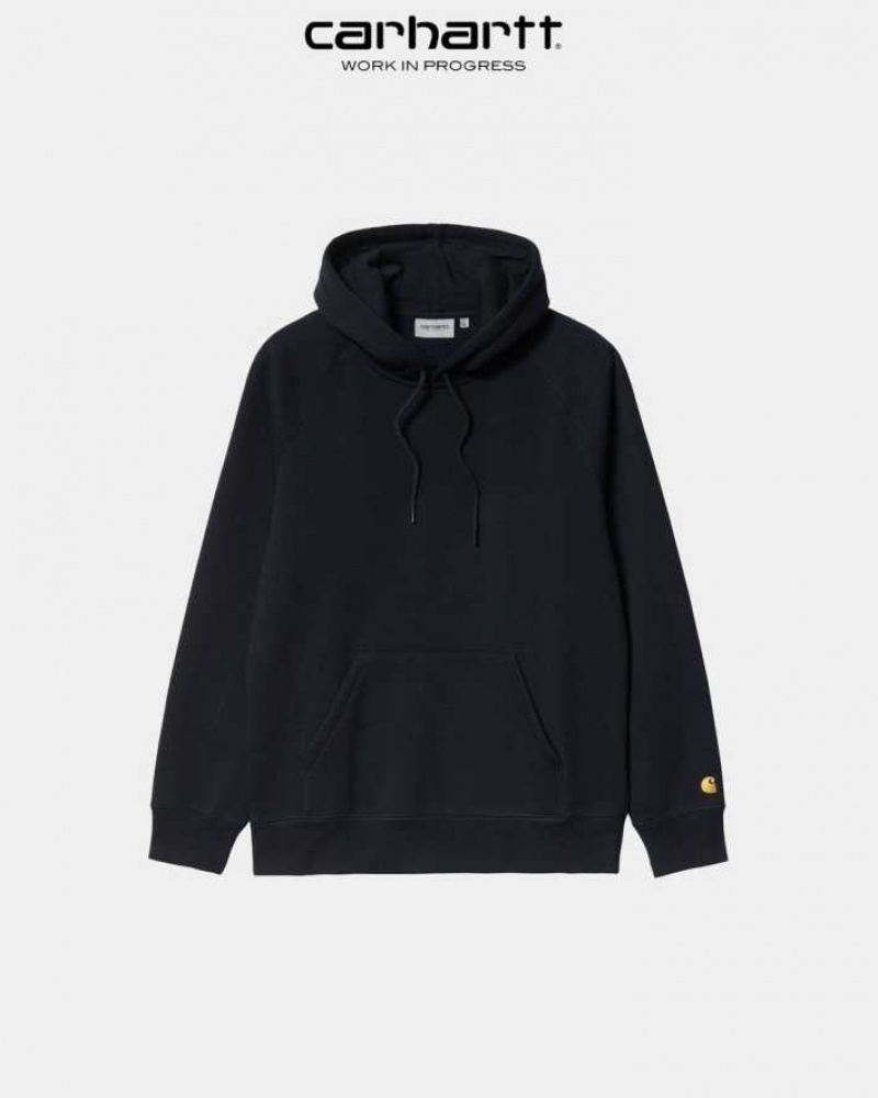 Carhartt Wip Hooded Chase Sweatshirt Dark Navy | TH0000301