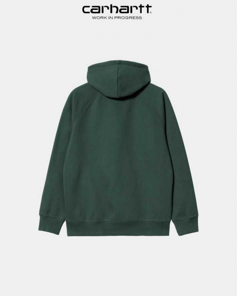 Carhartt Wip Hooded Chase Sweatshirt Juniper | TH0000306