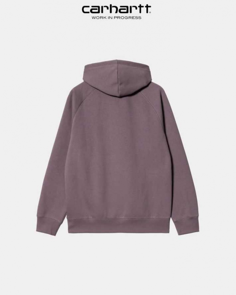 Carhartt Wip Hooded Chase Sweatshirt Misty Thistle | TH0000305