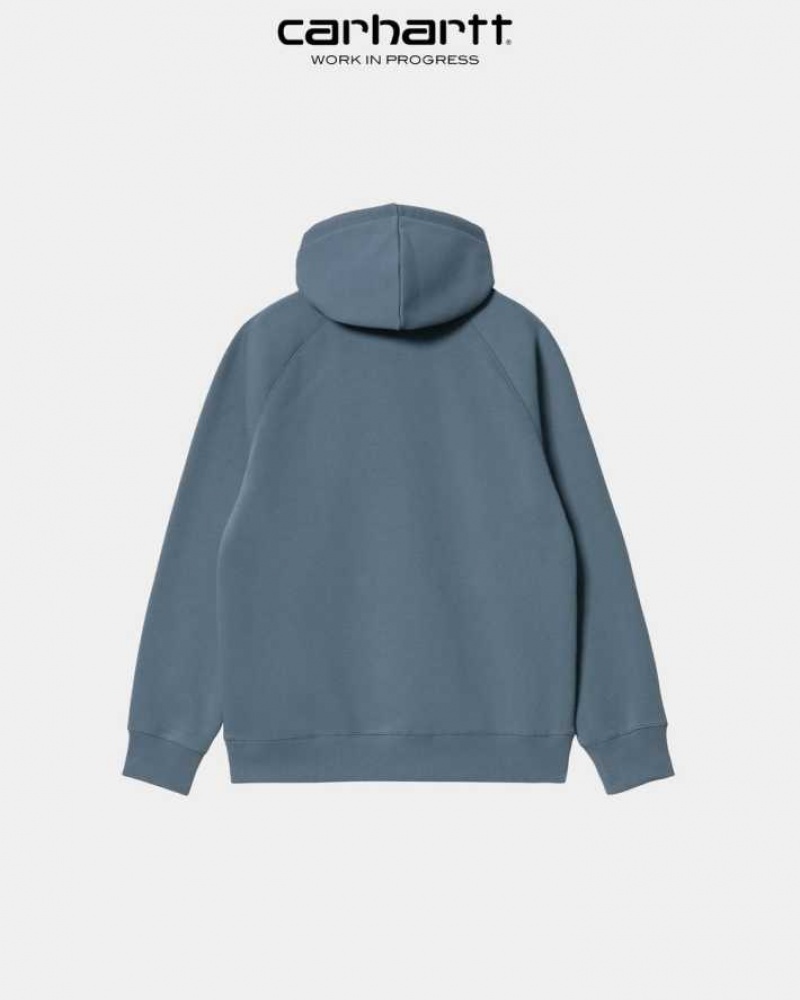 Carhartt Wip Hooded Chase Sweatshirt Storm Blue | TH0000308