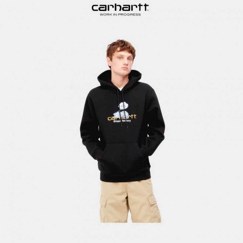 Carhartt Wip Hooded Dream Factory Sweatshirt Black | TH0000312