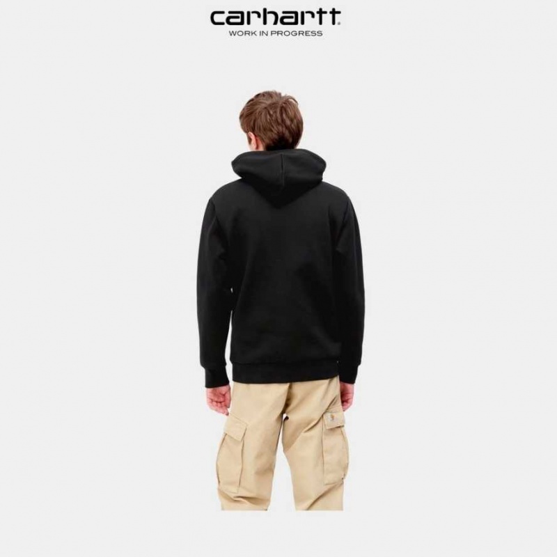 Carhartt Wip Hooded Dream Factory Sweatshirt Black | TH0000312