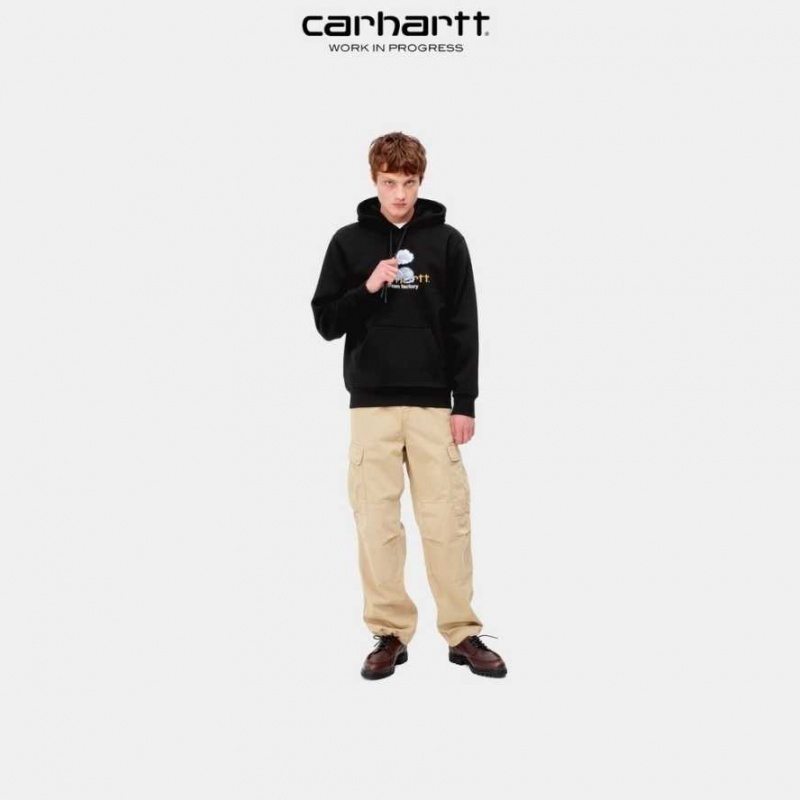 Carhartt Wip Hooded Dream Factory Sweatshirt Black | TH0000312