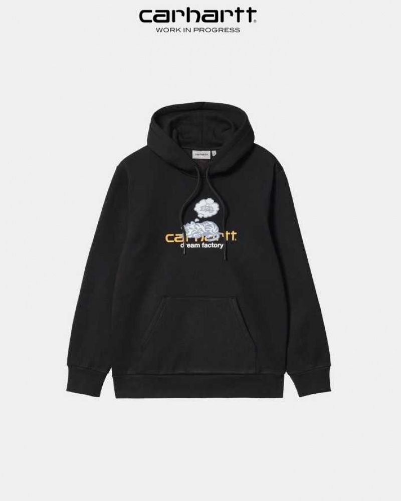 Carhartt Wip Hooded Dream Factory Sweatshirt Black | TH0000312