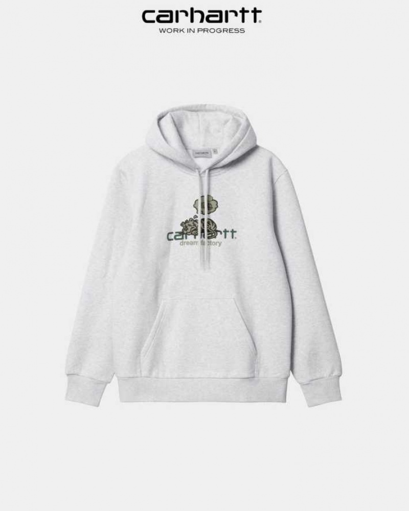 Carhartt Wip Hooded Dream Factory Sweatshirt Ash Heather | TH0000313