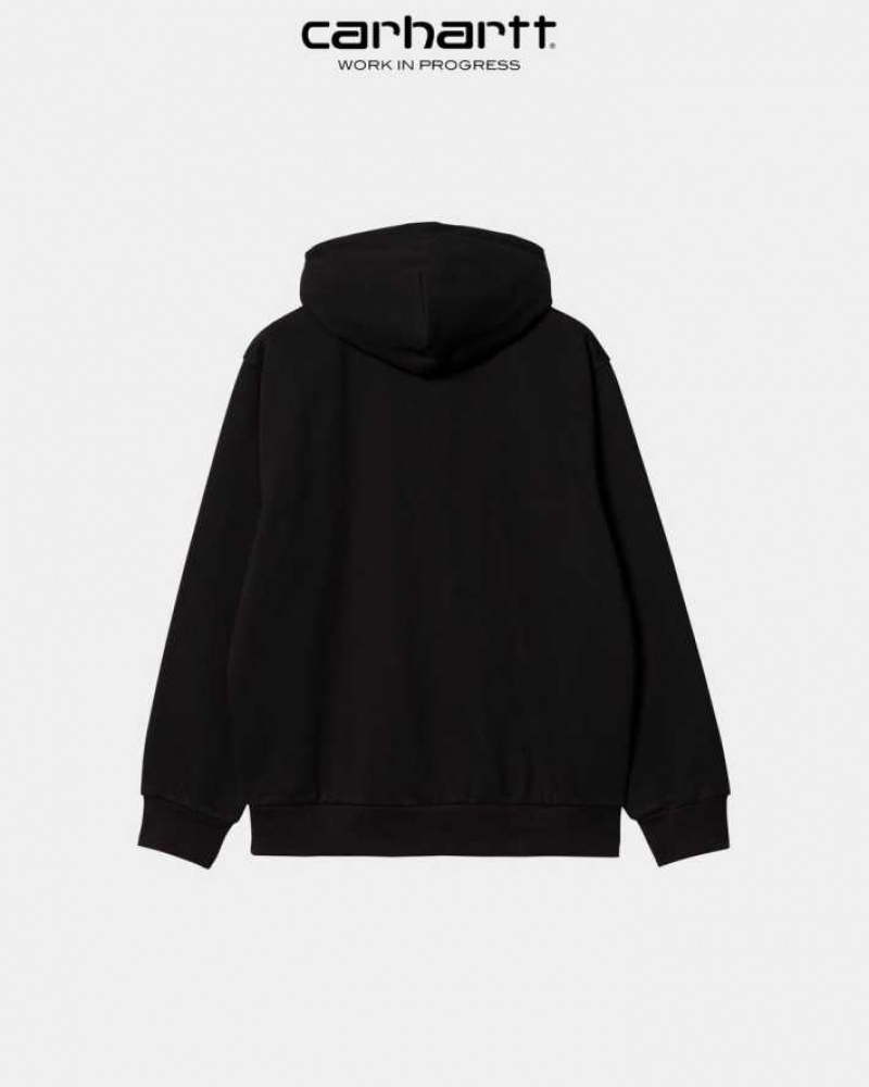 Carhartt Wip Hooded Freight Services Sweatshirt Black | TH0000317