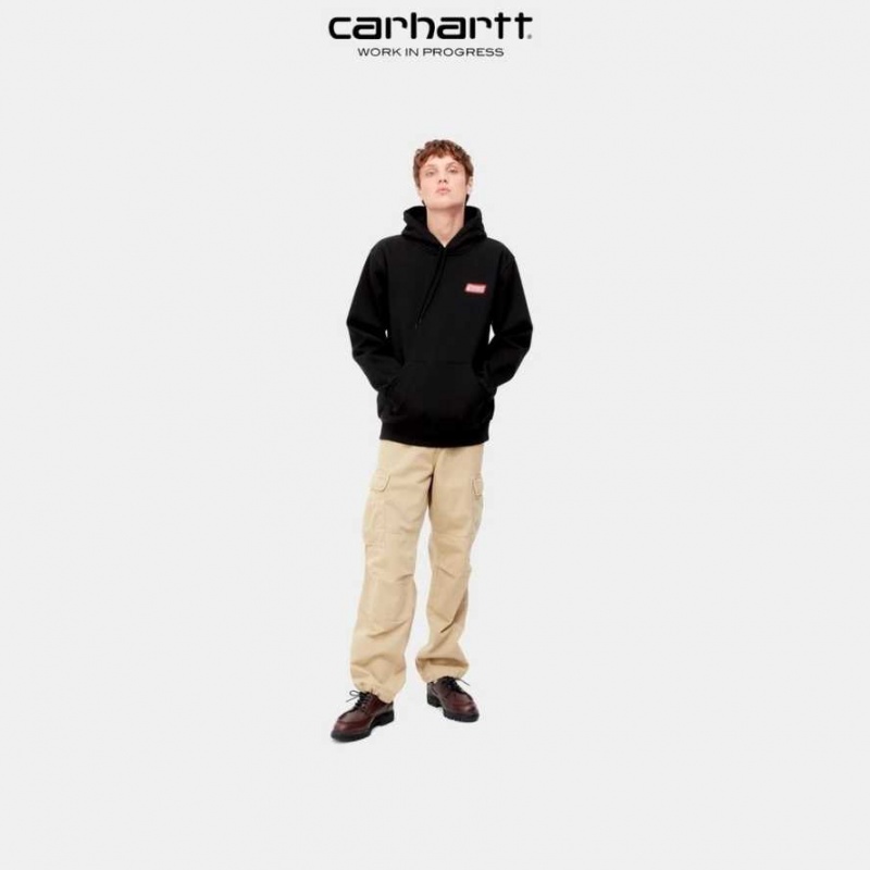 Carhartt Wip Hooded Freight Services Sweatshirt Black | TH0000317