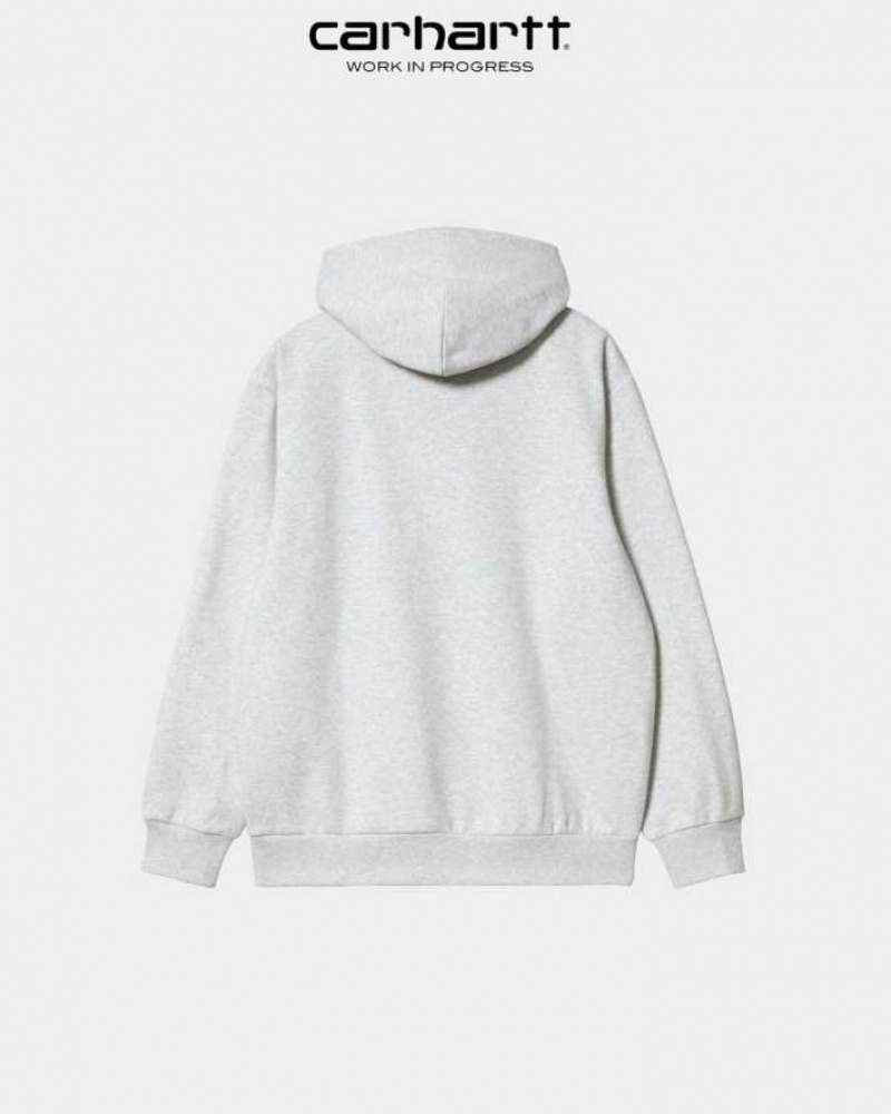 Carhartt Wip Hooded Happy Script Sweatshirt Ash Heather | TH0000318