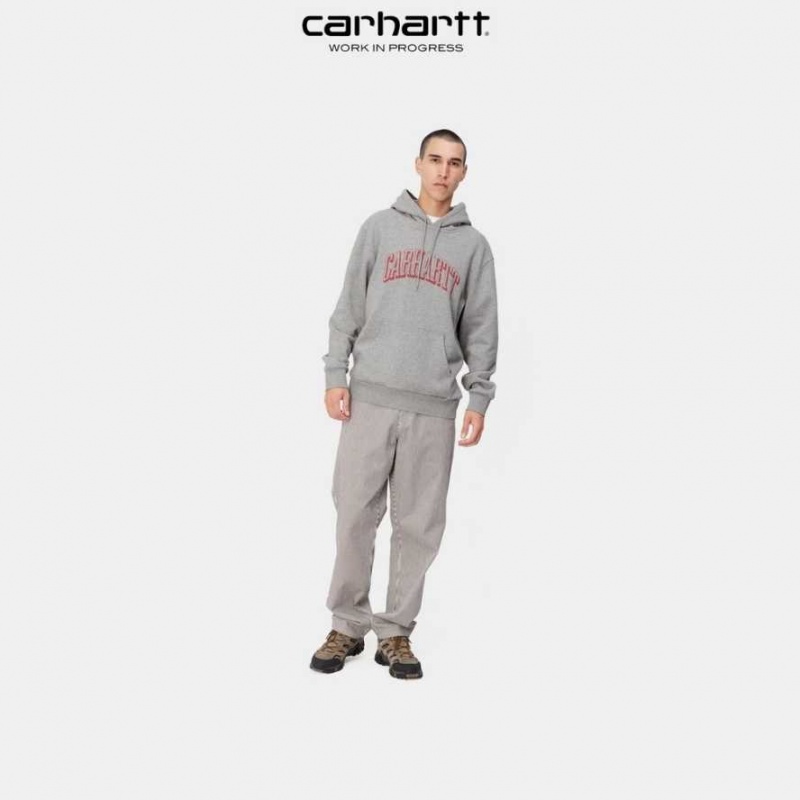 Carhartt Wip Hooded Scrawl Sweatshirt Grey Heather | TH0000326