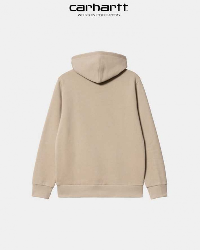 Carhartt Wip Hooded Script Embroidery Sweatshirt Wall | TH0000330