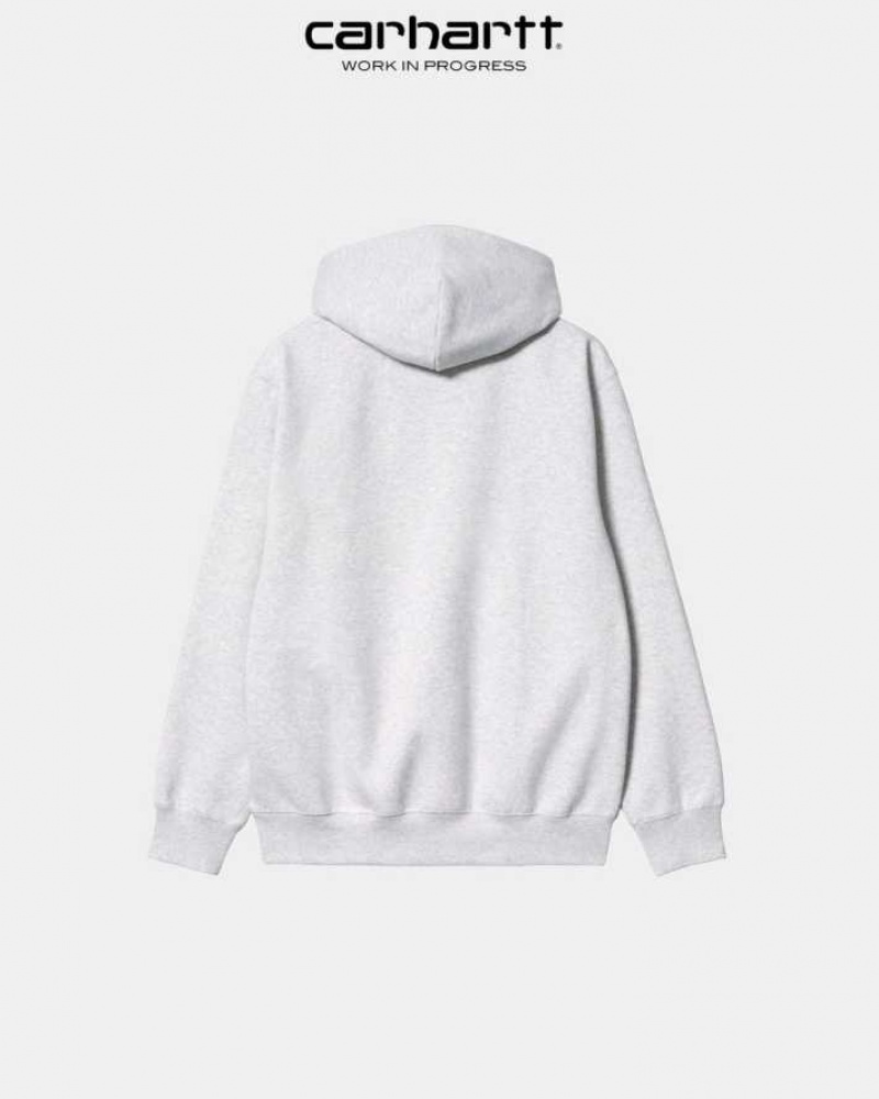 Carhartt Wip Hooded Sweatshirt Ash Heather / Rocket | TH0000287