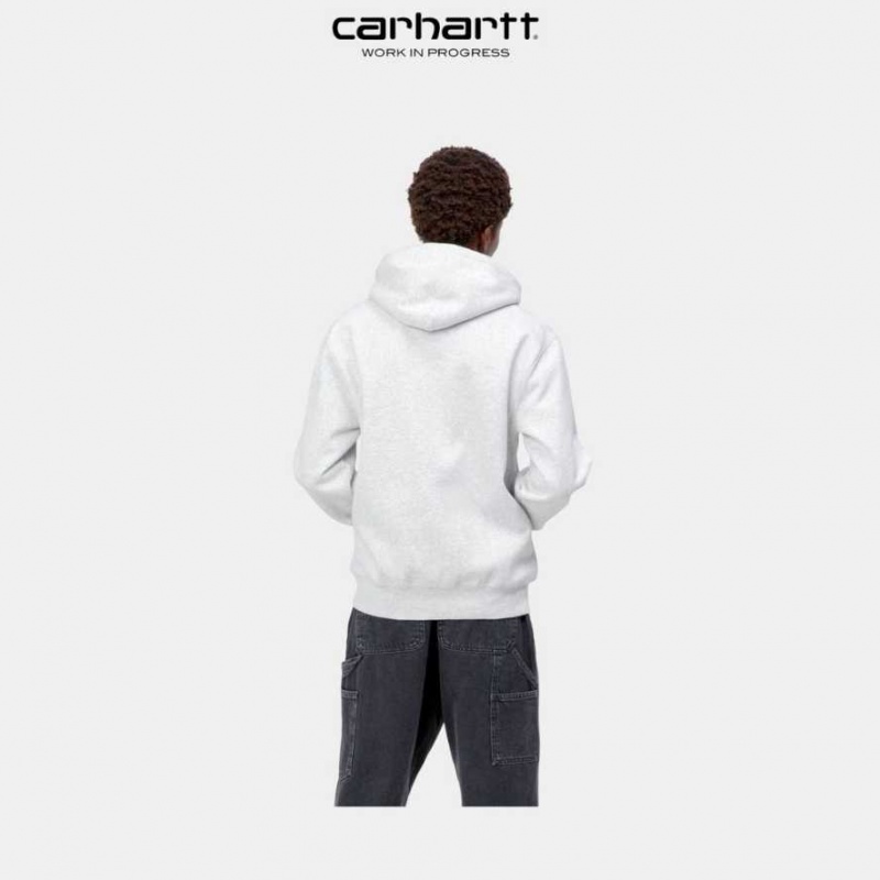 Carhartt Wip Hooded Sweatshirt Ash Heather / Rocket | TH0000287