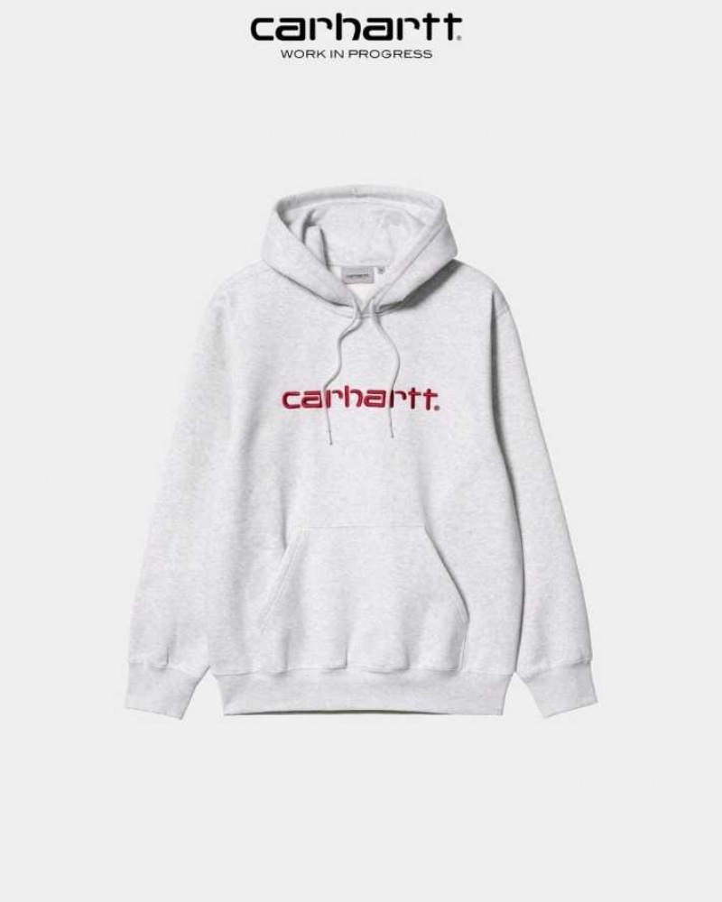 Carhartt Wip Hooded Sweatshirt Ash Heather / Rocket | TH0000287