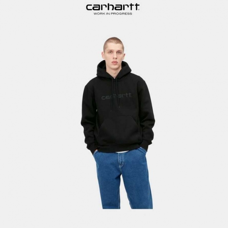 Carhartt Wip Hooded Sweatshirt Black / Black | TH0000291