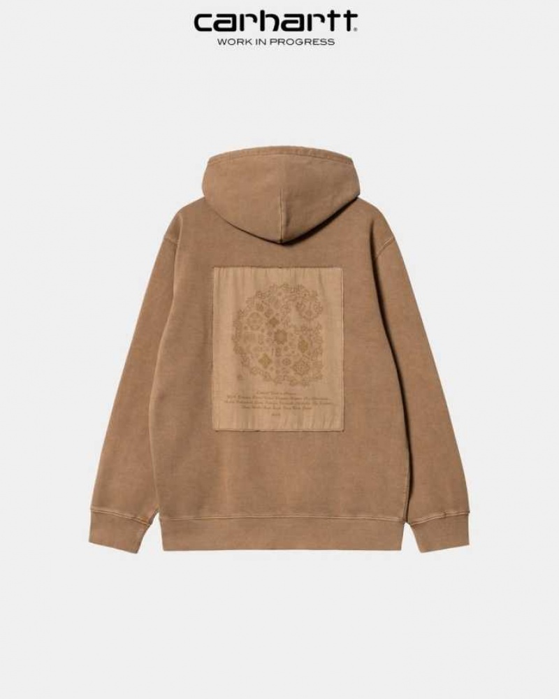 Carhartt Wip Hooded Verse Patch Sweatshirt Hamilton Brown | TH0000336