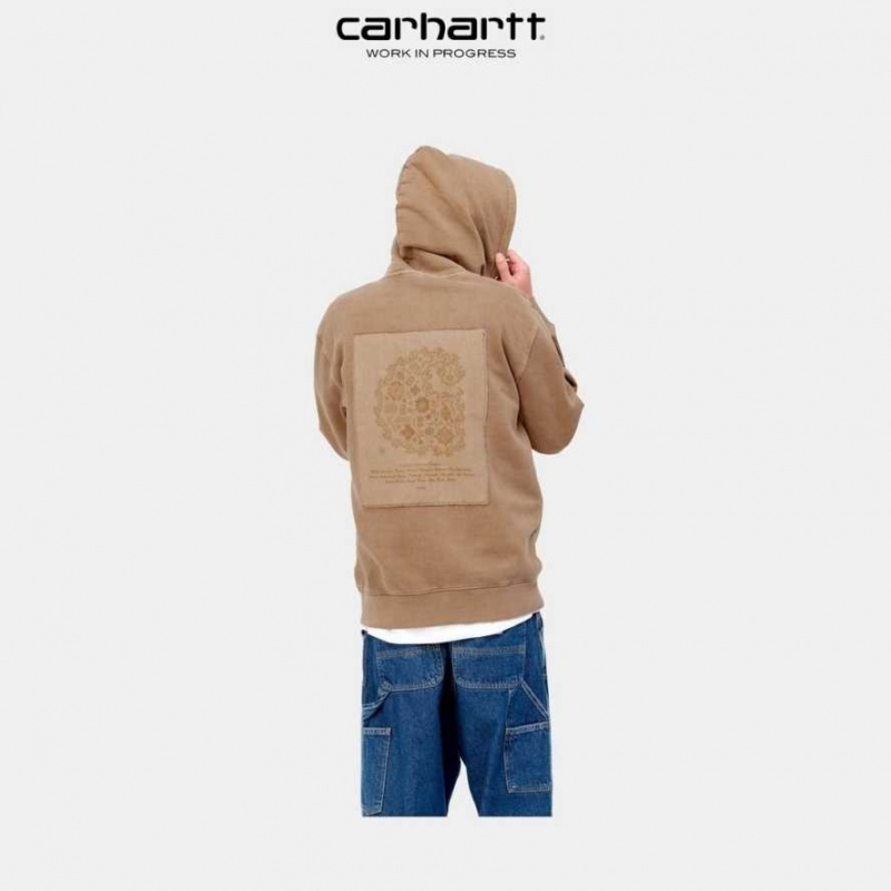 Carhartt Wip Hooded Verse Patch Sweatshirt Hamilton Brown | TH0000336