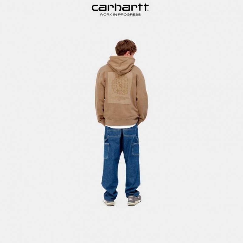 Carhartt Wip Hooded Verse Patch Sweatshirt Hamilton Brown | TH0000336