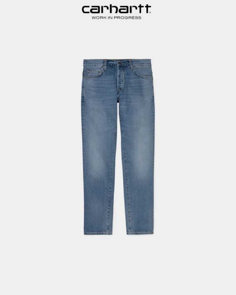 Carhartt Wip Klondike Pant - Stretch Denim Blue (worn bleached) | TH0001427