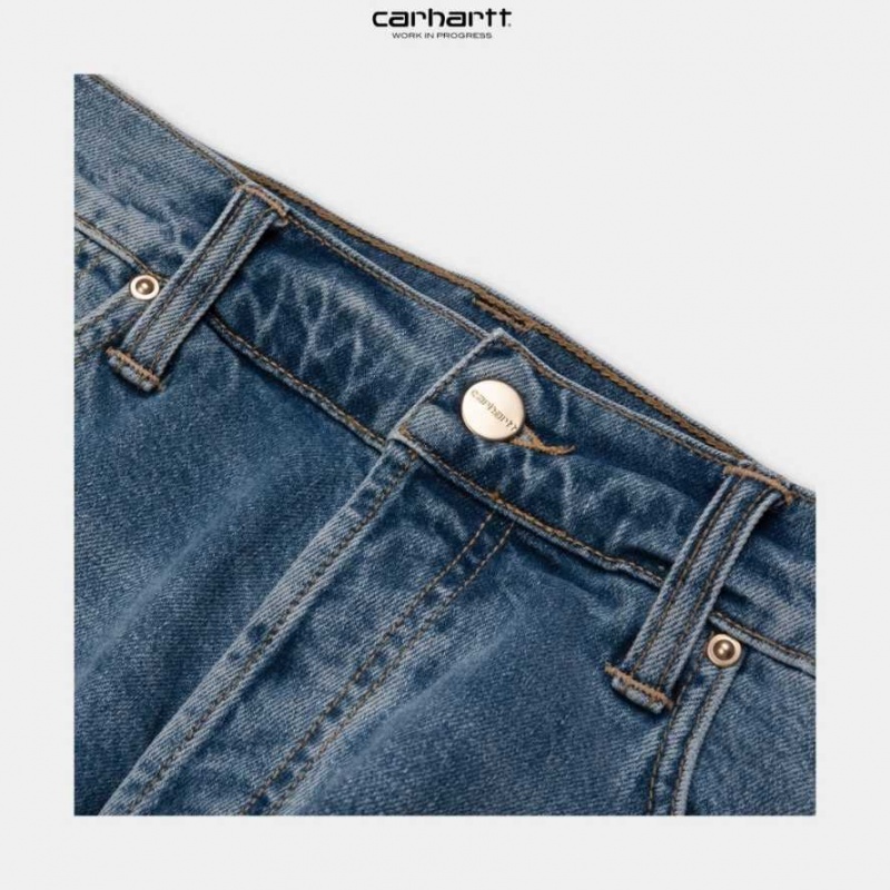 Carhartt Wip Klondike Pant - Stretch Denim Blue (worn bleached) | TH0001427