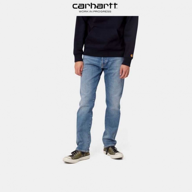 Carhartt Wip Klondike Pant - Stretch Denim Blue (worn bleached) | TH0001427