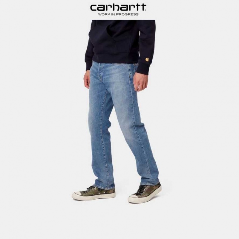 Carhartt Wip Klondike Pant - Stretch Denim Blue (worn bleached) | TH0001427