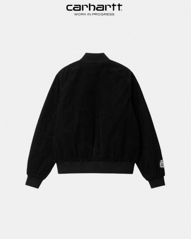 Carhartt Wip Letterman Jacket Black | TH0000064