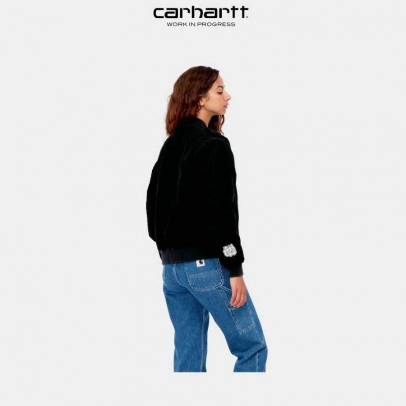 Carhartt Wip Letterman Jacket Black | TH0000064