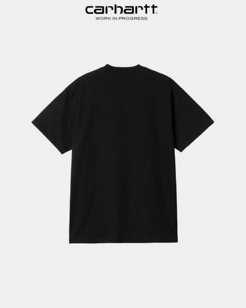 Carhartt Wip Letterman T-Shirt Black | TH0002225