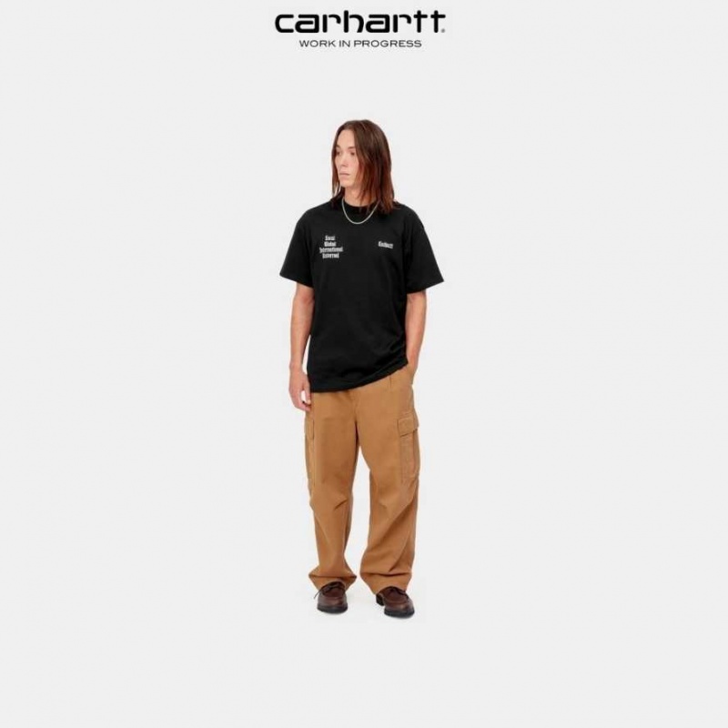 Carhartt Wip Letterman T-Shirt Black | TH0002225