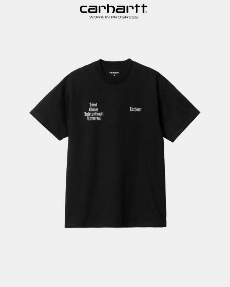 Carhartt Wip Letterman T-Shirt Black | TH0002225