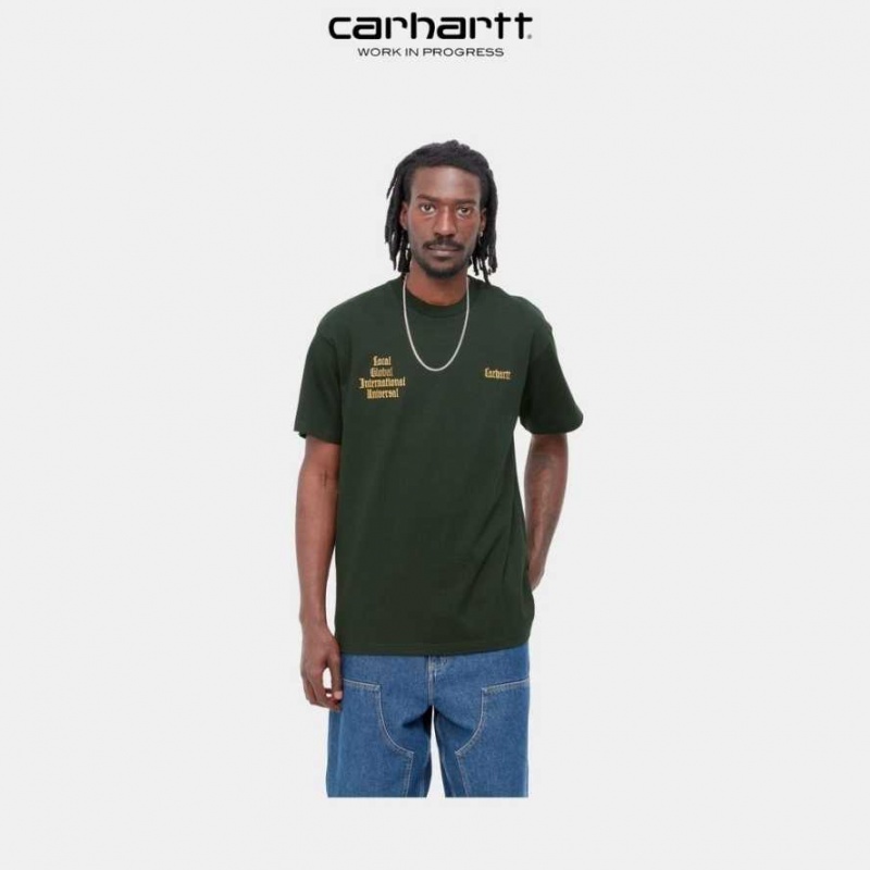 Carhartt Wip Letterman T-Shirt Dark Cedar | TH0002227