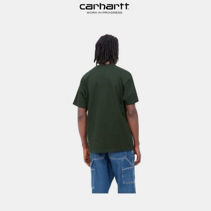 Carhartt Wip Letterman T-Shirt Dark Cedar | TH0002227