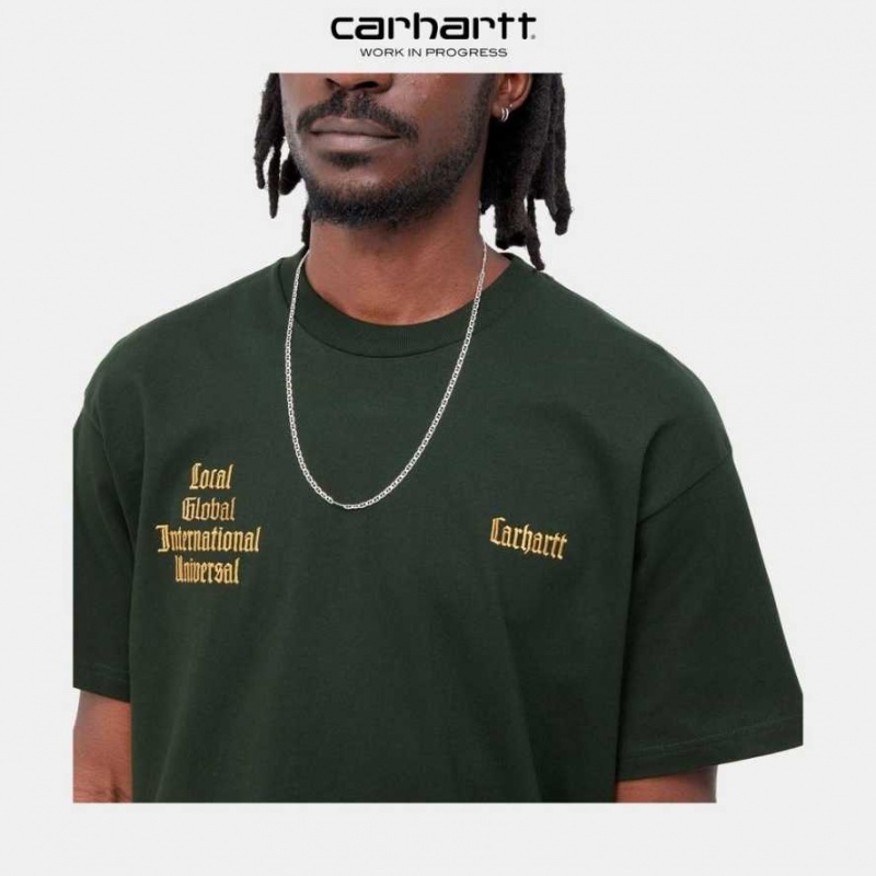 Carhartt Wip Letterman T-Shirt Dark Cedar | TH0002227