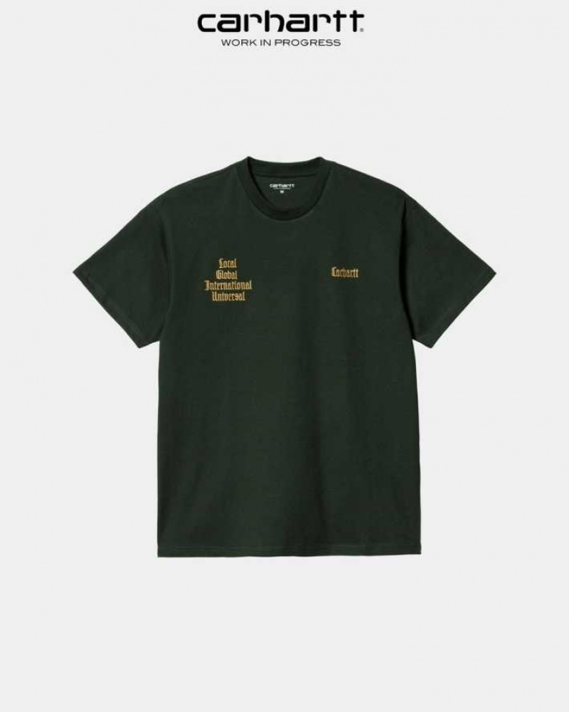 Carhartt Wip Letterman T-Shirt Dark Cedar | TH0002227