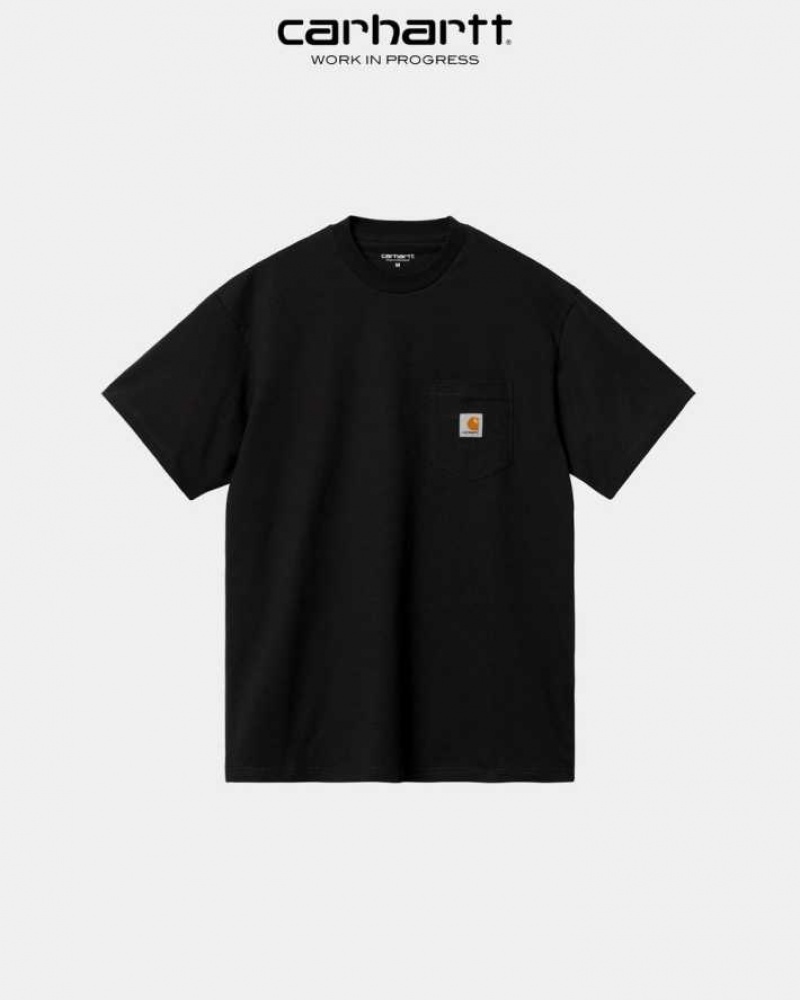 Carhartt Wip Local Pocket T-Shirt Black | TH0002232