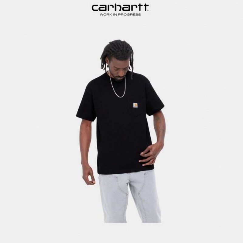 Carhartt Wip Local Pocket T-Shirt Black | TH0002232