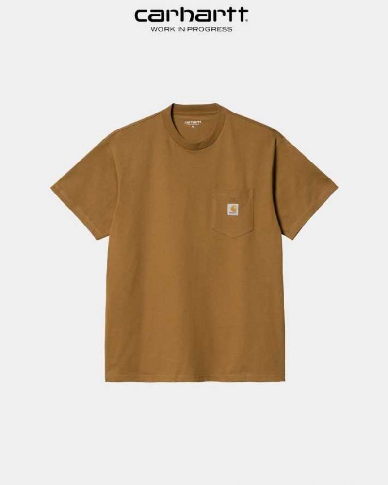 Carhartt Wip Local Pocket T-Shirt Hamilton Brown | TH0002230