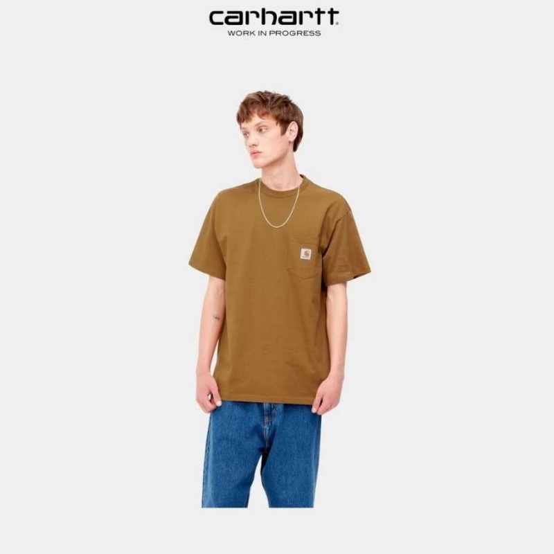 Carhartt Wip Local Pocket T-Shirt Hamilton Brown | TH0002230