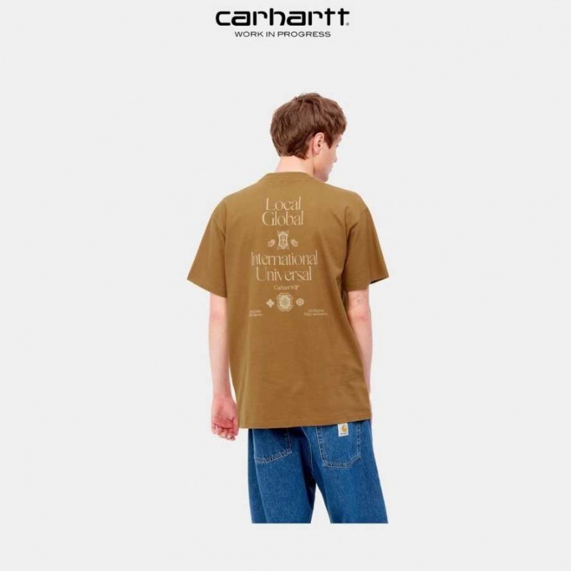 Carhartt Wip Local Pocket T-Shirt Hamilton Brown | TH0002230