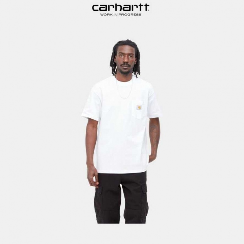 Carhartt Wip Local Pocket T-Shirt White | TH0002233