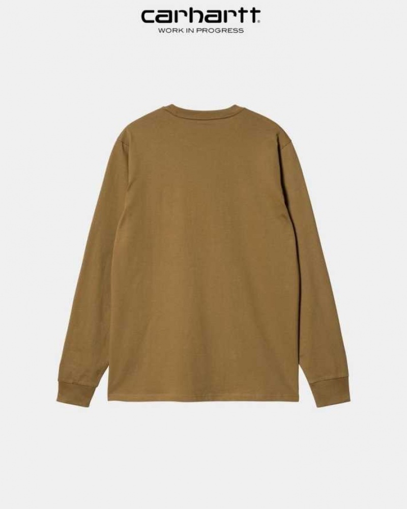 Carhartt Wip Long Sleeve Pocket T-Shirt Jasper | TH0002239