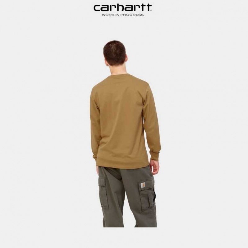 Carhartt Wip Long Sleeve Pocket T-Shirt Jasper | TH0002239