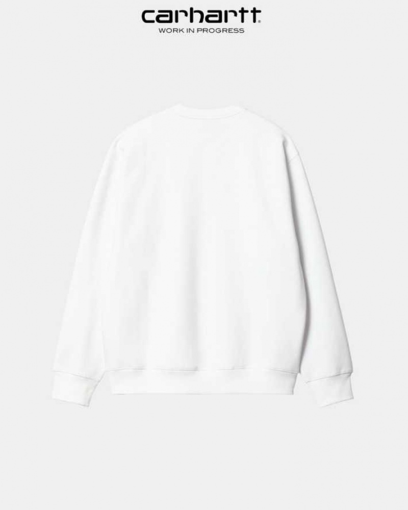 Carhartt Wip Lucky Painter Sweatshirt White | TH0000355